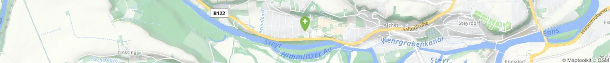 Kartendarstellung des Standorts für Gründberg Apotheke in 4400 Steyr